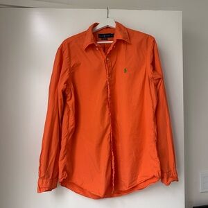 Ralph Lauren Bright Orange Poplin Shirt Bermuda Puplin